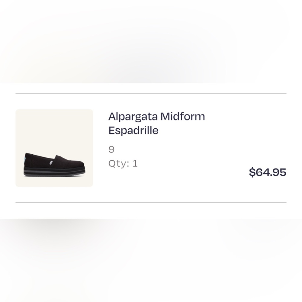 TOMS Midform Espadrille W9
